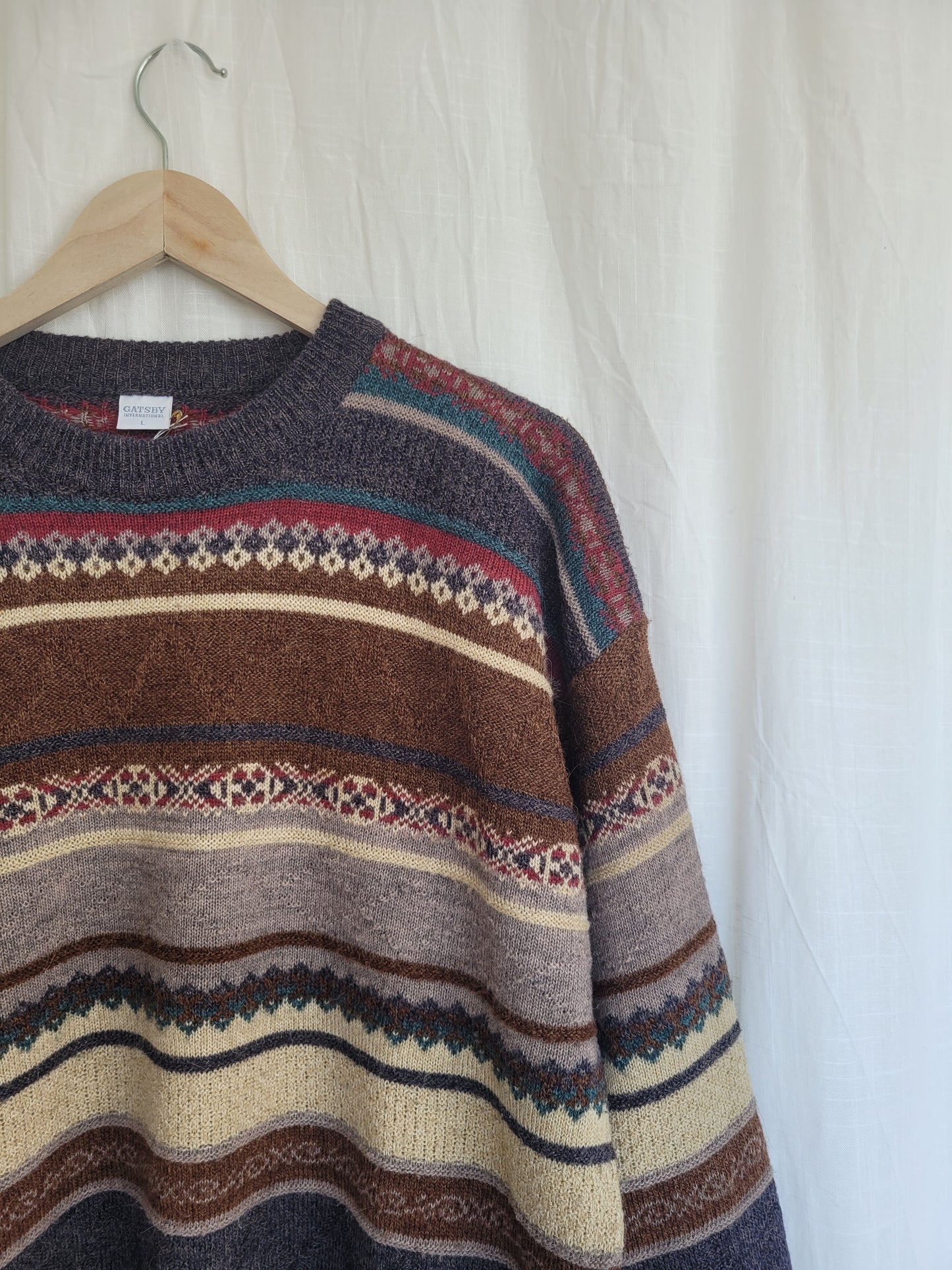📖 Lakeside Reading - vintage knitted sweater - size L