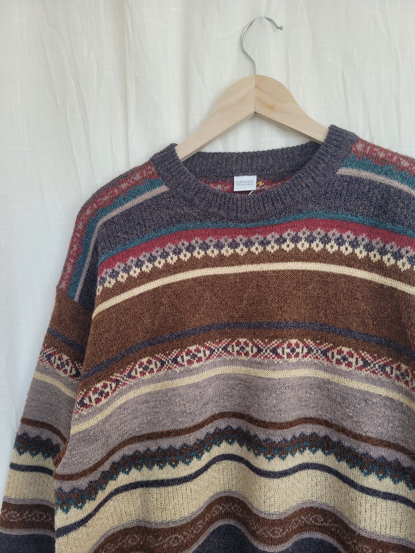 📖 Lakeside Reading - vintage knitted sweater - size L