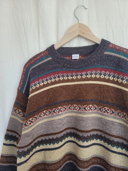 📖 Lakeside Reading - vintage knitted sweater - size L