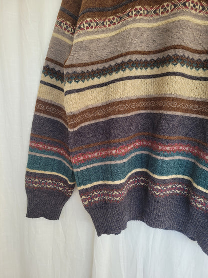 📖 Lakeside Reading - vintage knitted sweater - size L