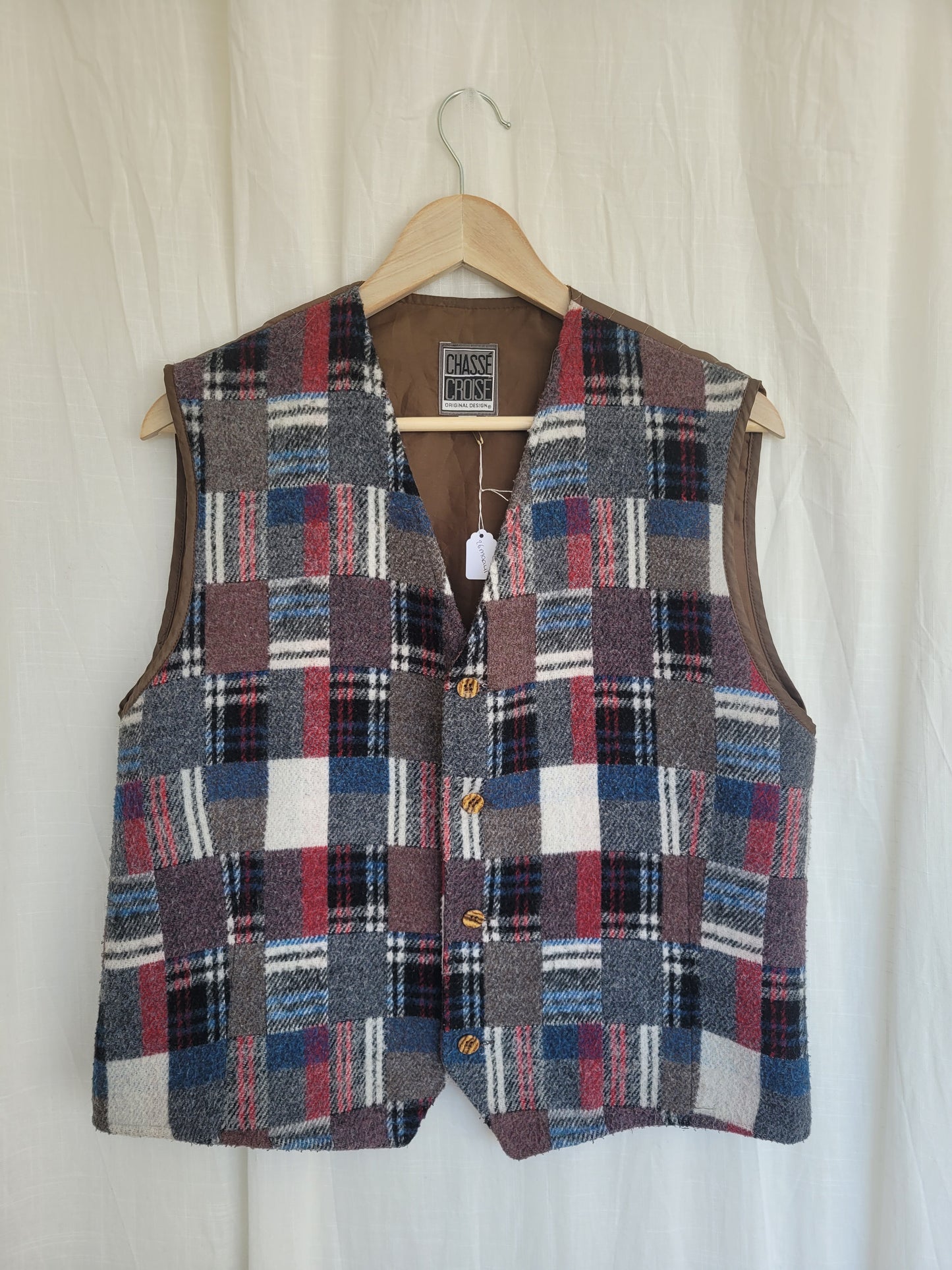 🌲 Cabin Blanket - vintage gilet/vest - size M/L