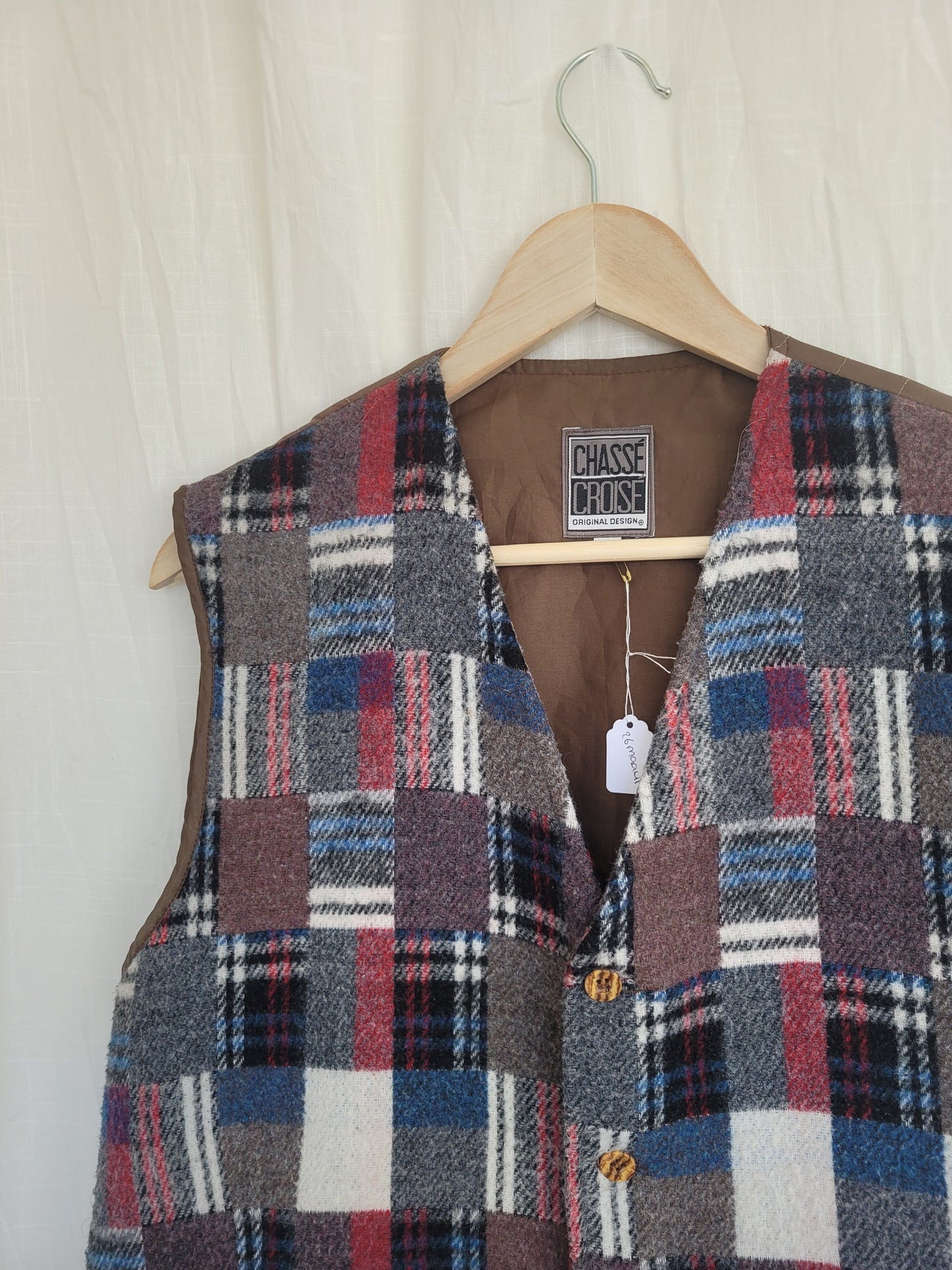 🌲 Cabin Blanket - vintage gilet/vest - size M/L
