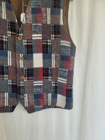 🌲 Cabin Blanket - vintage gilet/vest - size M/L