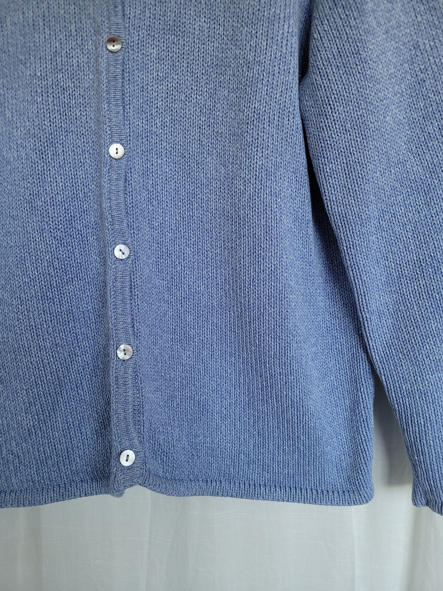 💙 Coastal Morning - light blue cotton cardigan by L.L. Bean - size XL
