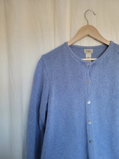 💙 Coastal Morning - light blue cotton cardigan by L.L. Bean - size XL