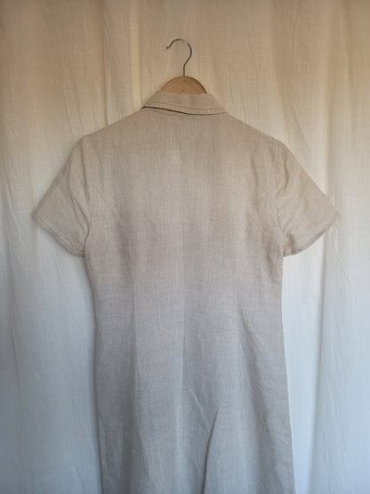 🌊 Soft Breeze - vintage linen dress with buttons (Perfectly Imperfect)  - size M/L