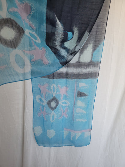 🌬️ Wind Drift - vintage seetrough blue scarf