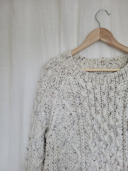 🤍 The Fisherman's Dream - handknitted cable sweater - size L