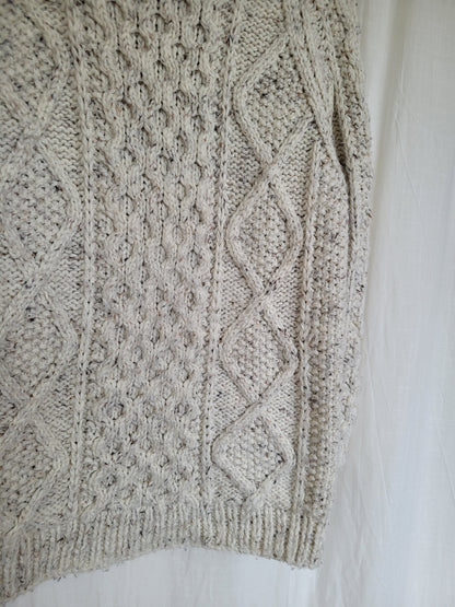 🤍 The Fisherman's Dream - handknitted cable sweater - size L