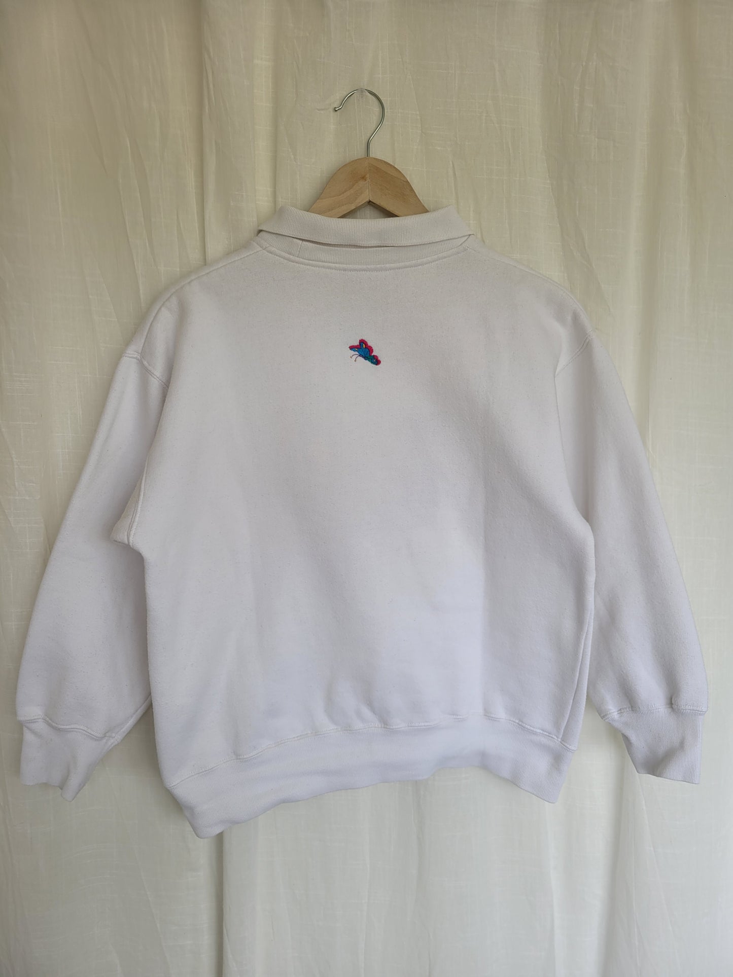 🌸 Bloom & Flutter - vintage Tulchan crewneck sweater with embroidered details - size S