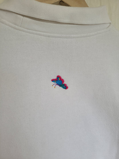 🌸 Bloom & Flutter - vintage Tulchan crewneck sweater with embroidered details - size S