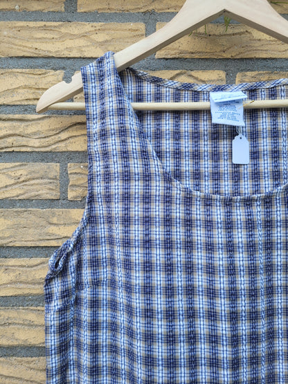 🌾 The Country Lane - vintage checkered long dress - size S