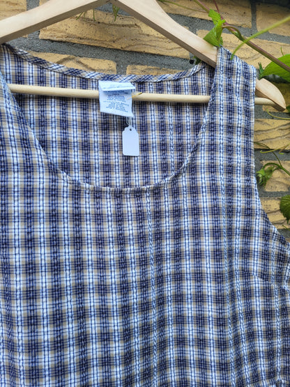 🌾 The Country Lane - vintage checkered long dress - size S