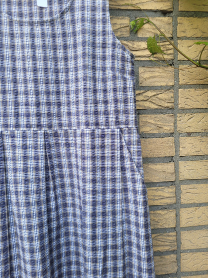 🌾 The Country Lane - vintage checkered long dress - size S