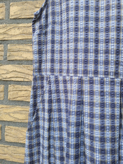 🌾 The Country Lane - vintage checkered long dress - size S
