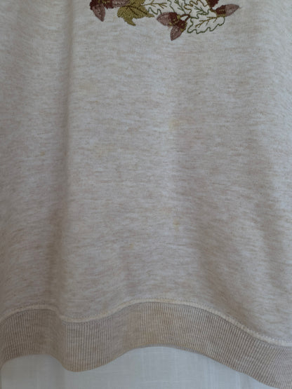 🦉 Wise Eyes - vintage crewneck sweater with embroidered owl (Perfectly Imperfect) - size M