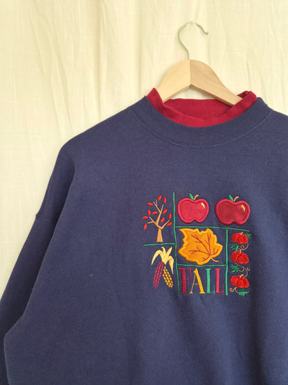 ❤️ The Fall Favourite - vintage navy crewneck sweater - size XL
