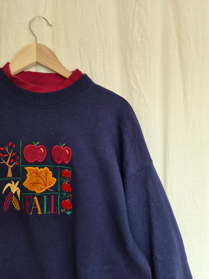 ❤️ The Fall Favourite - vintage navy crewneck sweater - size XL