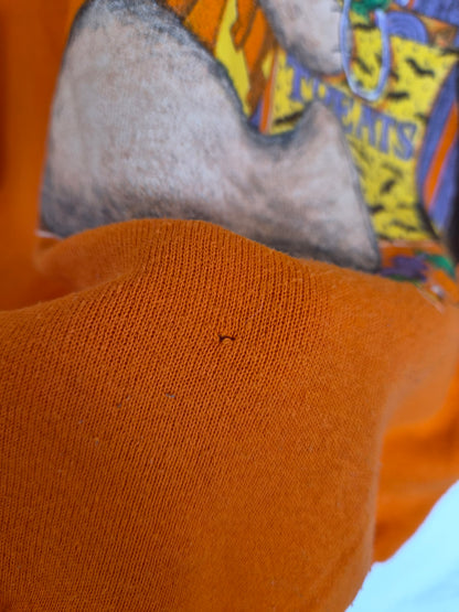 🍭 A Bucket Full of Spooky Sweets - vintage crewneck sweater with printed Halloween image (Perfectly Imperfect) - size XL