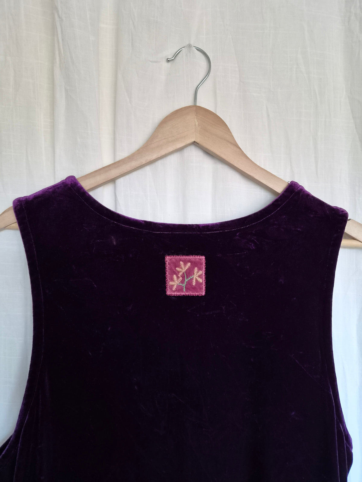💜 Velvet Dreams - vintage long purple velvet dress - size M/L