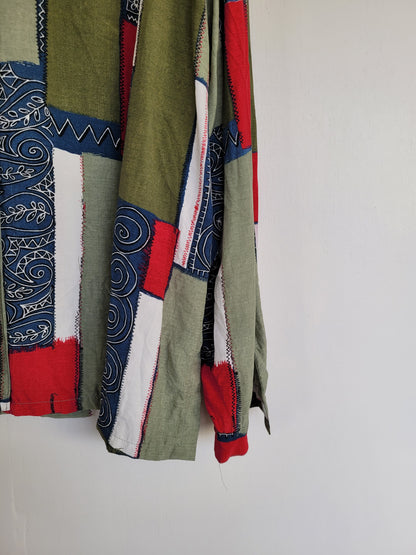 Vlakjes blouse - XL