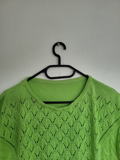 Groene spencer/shirt - M/L