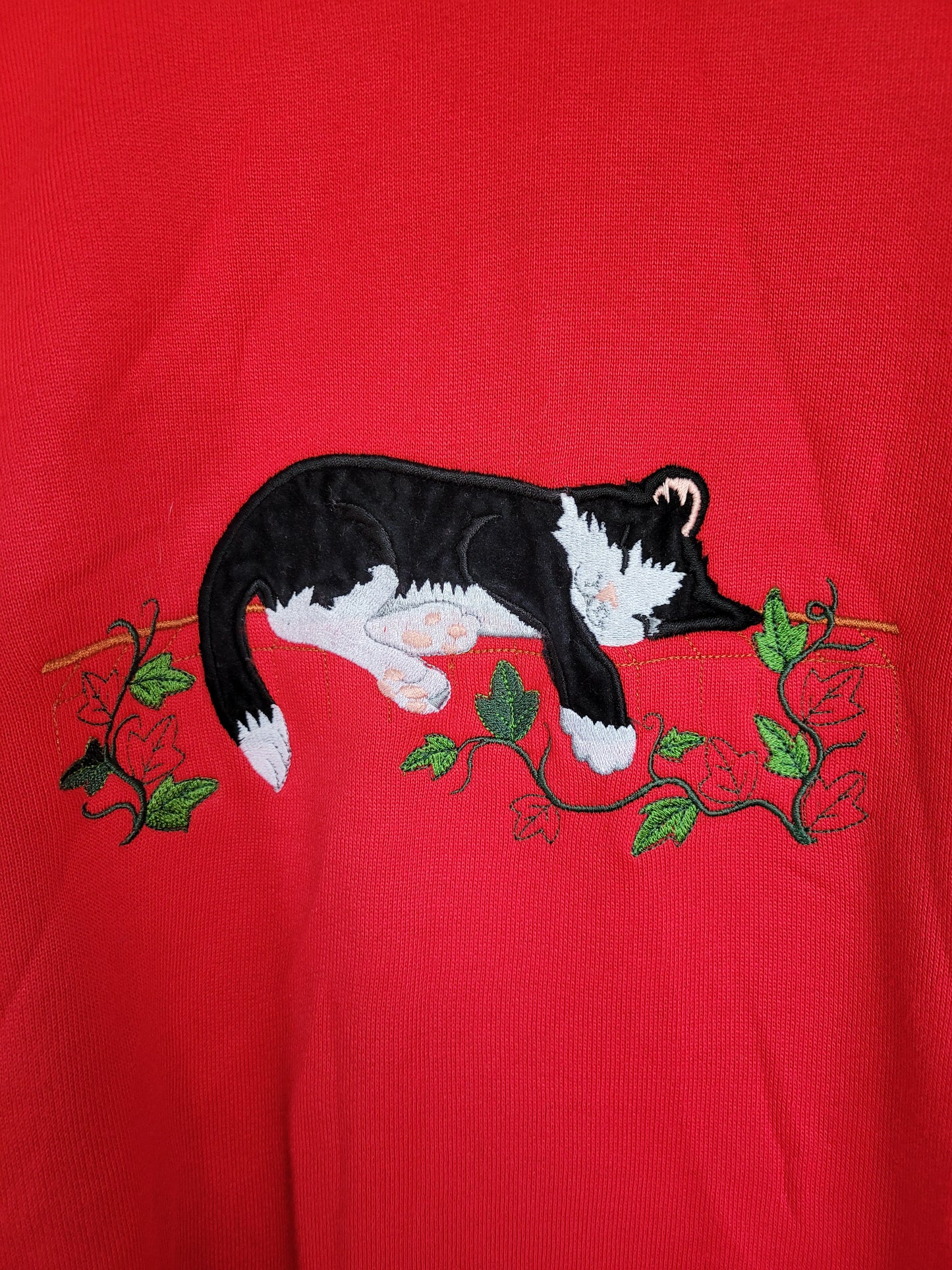 Rode katten sweater - L