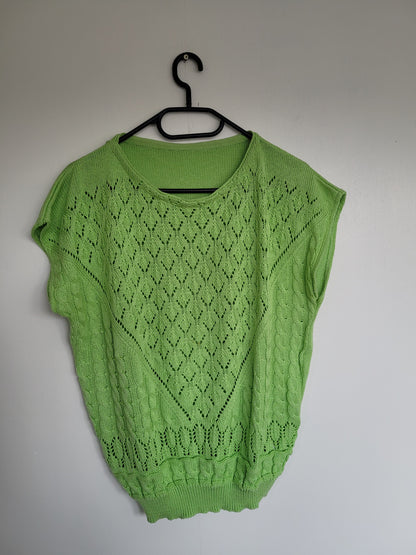 Groene spencer/shirt - M/L