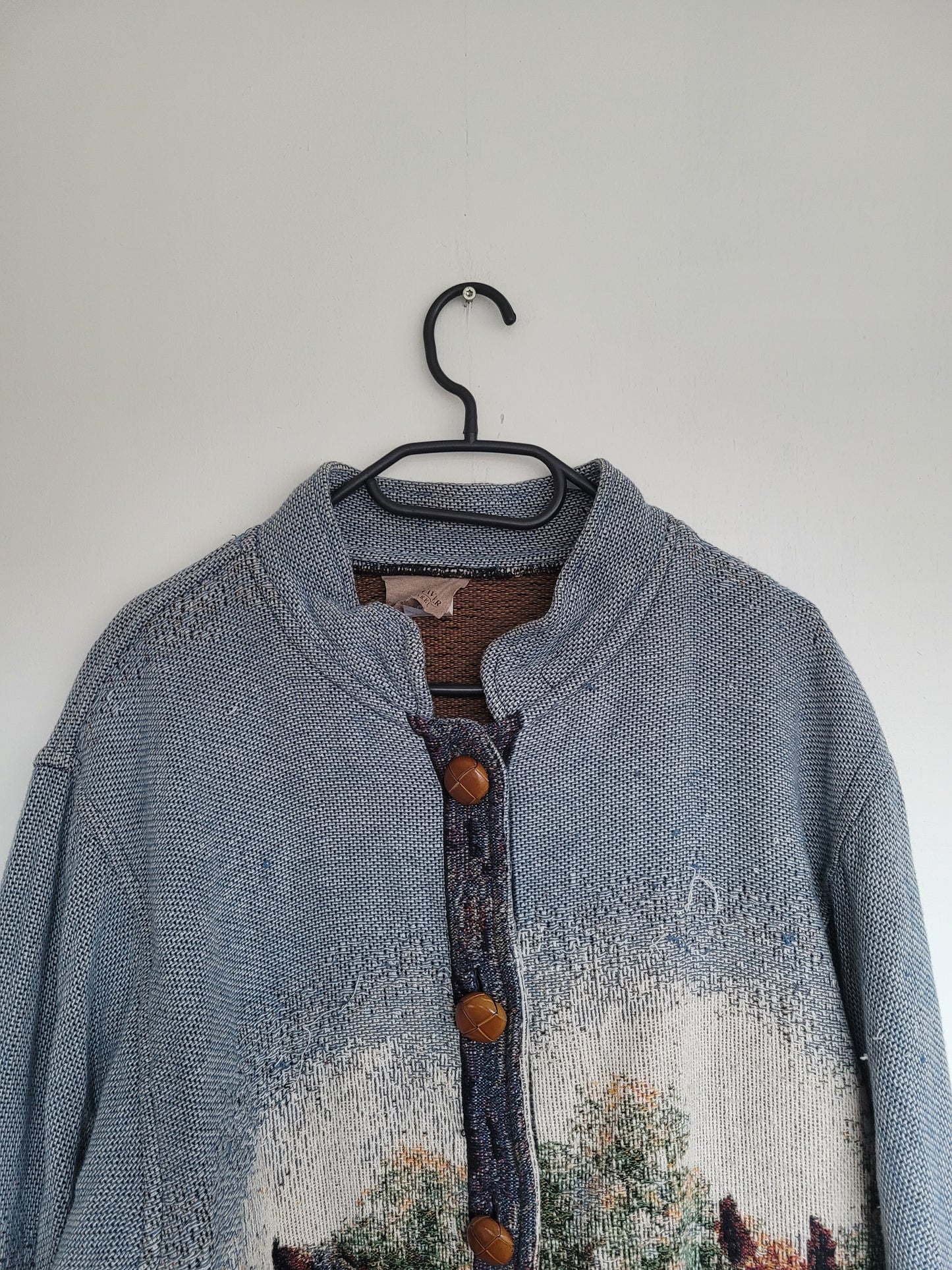 Steeds of the Valley 🐎 - vintage tapestry jas met prachtige paarden afbeelding