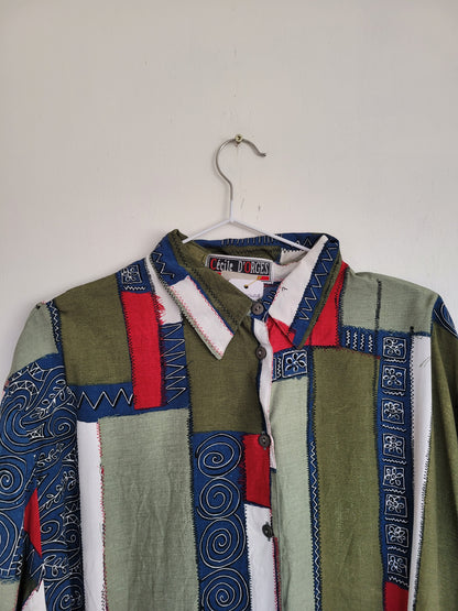 Vlakjes blouse - XL