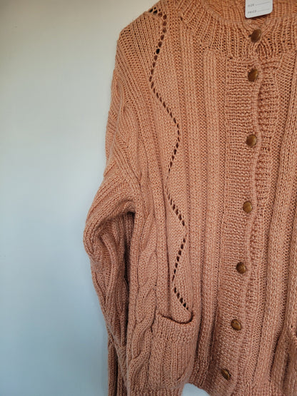 The Salmon Cable Knit vest - M/L