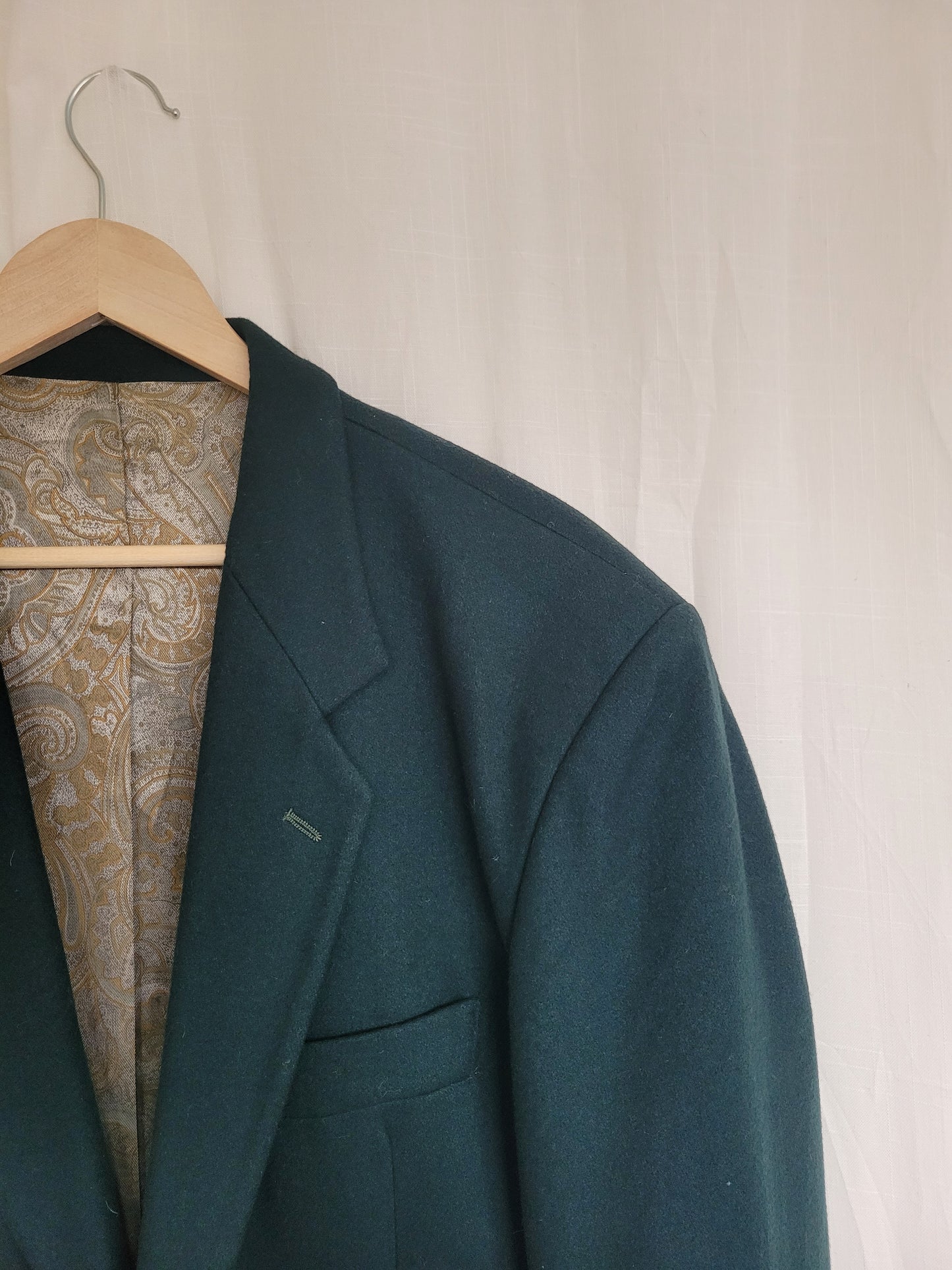 🌲 Evergreen Silence - dark green vintage blazer - size XL/XXL