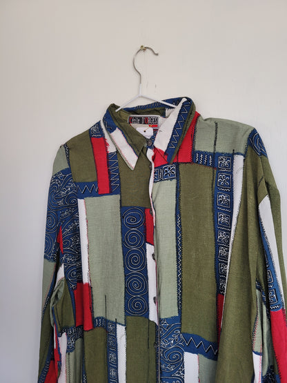 Vlakjes blouse - XL