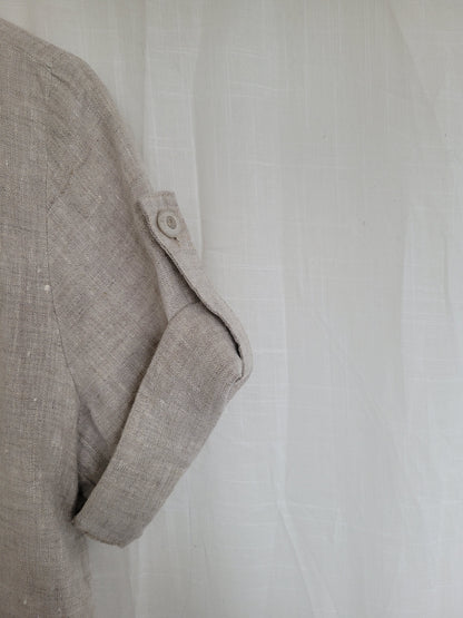 🤍 Quiet Simplicity - simple linen blouse - size M/L